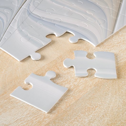 Abstracte Fantastische fractale kunst met blauw Legpuzzel (Zijkant)