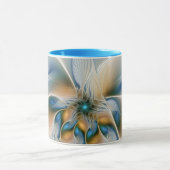 Abstracte Fantastische fractale kunst met blauw Mok (Midden)