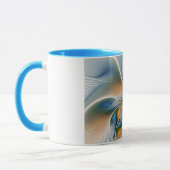 Abstracte Fantastische fractale kunst met blauw Mok (Links)