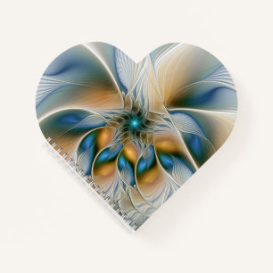 Abstracte Fantastische fractale kunst met blauw Notitieboek