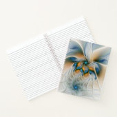 Abstracte Fantastische fractale kunst met blauw Notitieboek (Binnen)