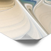 Abstracte Fantastische fractale kunst met blauw Poster (Hoek)