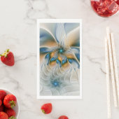 Abstracte Fantastische fractale kunst met blauw Servet (Insitu)