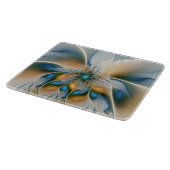 Abstracte Fantastische fractale kunst met blauw Snijplank (Hoek)