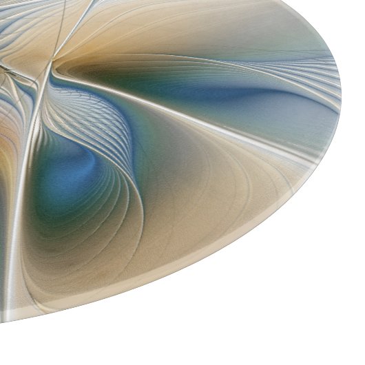 Abstracte Fantastische fractale kunst met blauw Snijplank (Hoek)