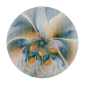 Abstracte Fantastische fractale kunst met blauw Snijplank (Voorkant)