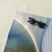 Abstracte Fantastische fractale kunst met blauw Strandlaken (In situ)