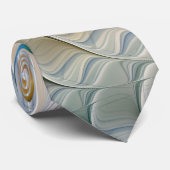 Abstracte Fantastische fractale kunst met blauw Stropdas (Opgerold)