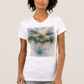 Abstracte Fantastische fractale kunst met blauw T-shirt (Voorkant)