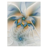Abstracte Fantastische fractale kunst met blauw Tafelkleed (Voorkant)
