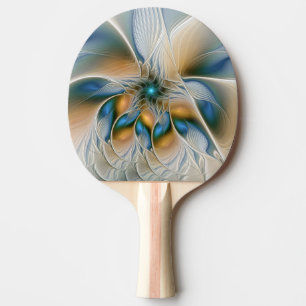 Abstracte Fantastische fractale kunst met blauw Tafeltennisbatje