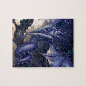 Abstracte Fantasy Dragon Girl Flirt Legpuzzel (Horizontaal)