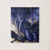 Abstracte Fantasy Dragon Girl Flirt Legpuzzel (Verticaal)