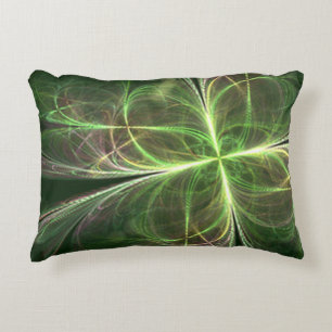 Abstracte Fantasy Four Leaves Green Clover Accent Kussen