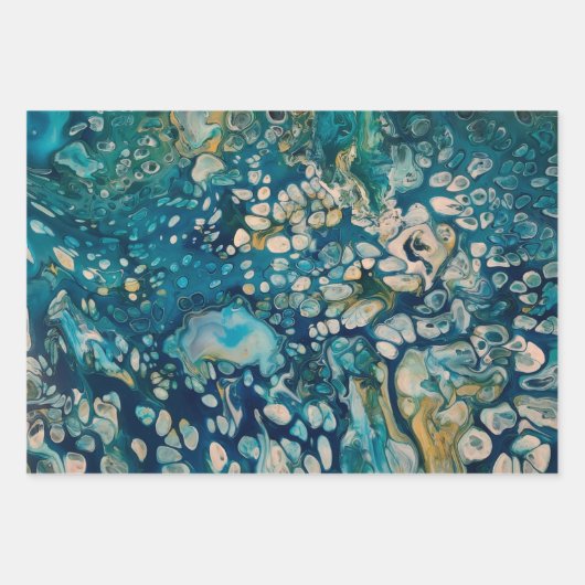 Abstracte Fantasy onder water Inpakpapier Vel (Voorkant)