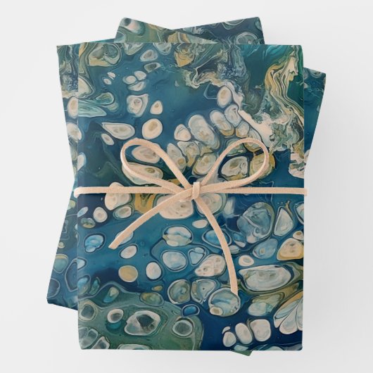Abstracte Fantasy onder water Inpakpapier Vel (In situ)