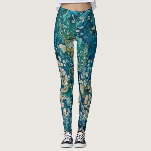 Abstracte Fantasy onder water Leggings (Voorkant)