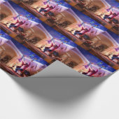 Abstracte Fantasy Peter Pan Celebration Cadeaupapier (Hoek)