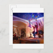 Abstracte Fantasy Peter Pan Celebration Uitnodiging Briefkaart (Voorkant / Achterkant)