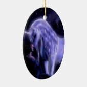 Abstracte Fantasy Puple Fairy Unicorn Keramisch Ornament (Rechts)