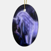 Abstracte Fantasy Puple Fairy Unicorn Keramisch Ornament (Links)