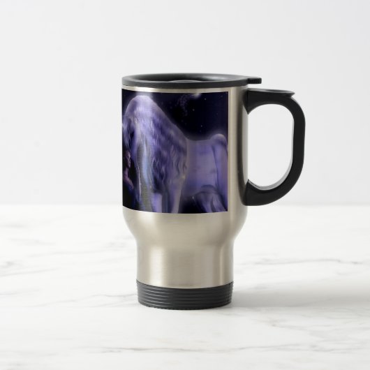 Abstracte Fantasy Puple Fairy Unicorn Reisbeker (Rechts)