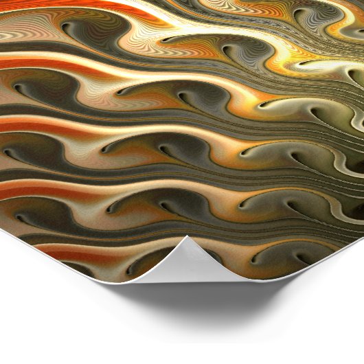 Abstracte fasers instellen poster (Hoek)