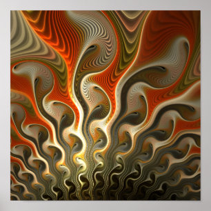 Abstracte fasers instellen poster