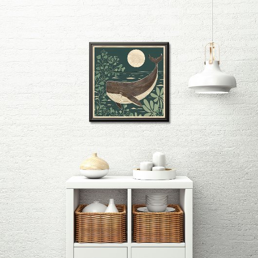 Abstracte fauvisme walvis poster