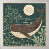 Abstracte fauvisme walvis poster (Voorkant)