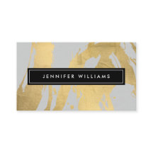 Abstracte Faux Gold Brushstrokes op Grey III