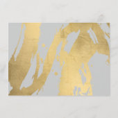 Abstracte Faux Gold Brushstrokes op grijze Gift Ka (Achterkant)