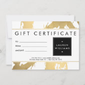 Abstracte Faux Gold Brushstrokes op witte Kaart (Voorkant)