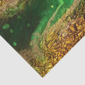 Abstracte Faux Gold Metallic Folie Groene Ontkoppe Tissuepapier (Detail)