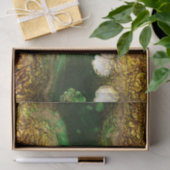 Abstracte Faux Gold Metallic Folie Groene Ontkoppe Tissuepapier (Geschenk)