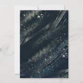 Abstracte Faux Gold Navy Waterverf Bespaar op datu Kaart (Achterkant)