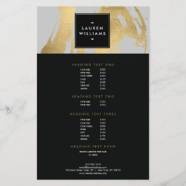 Abstracte Faux Gold-penseelstreken op grijs Flyer