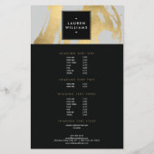 Abstracte Faux Gold-penseelstreken op grijs Flyer (Voorkant)