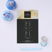 Abstracte Faux Gold-penseelstreken op grijs Flyer (Enkel)