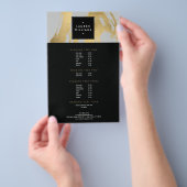 Abstracte Faux Gold-penseelstreken op grijs Flyer (Hand)