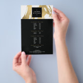 Abstracte Faux Gold-penseelstreken op wit Flyer (Hand)