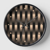 Abstracte Faux Red Copper Metallic Stripes Patroon (Voorkant)