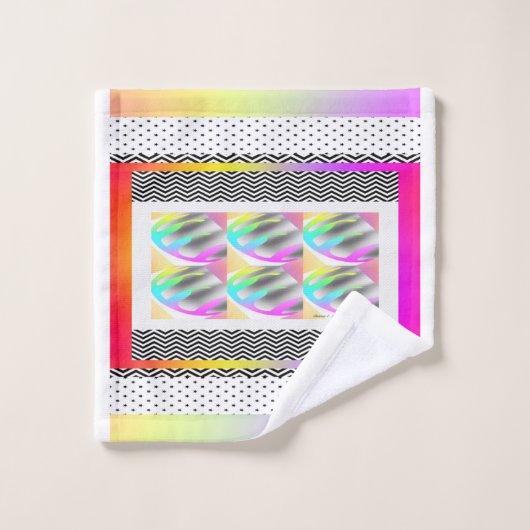 ABSTRACTE FEATHERS+CHEVRON-ontwerp Bad Handdoek (Wasdoekje)