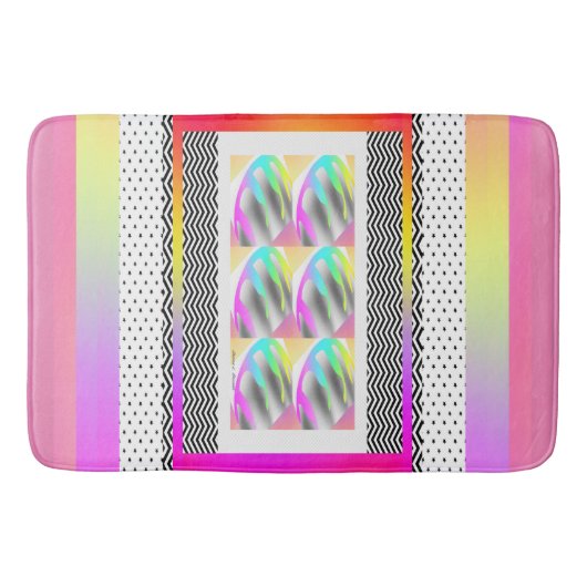ABSTRACTE FEATHERS+CHEVRON-ontwerp Badmat (Voorkant)