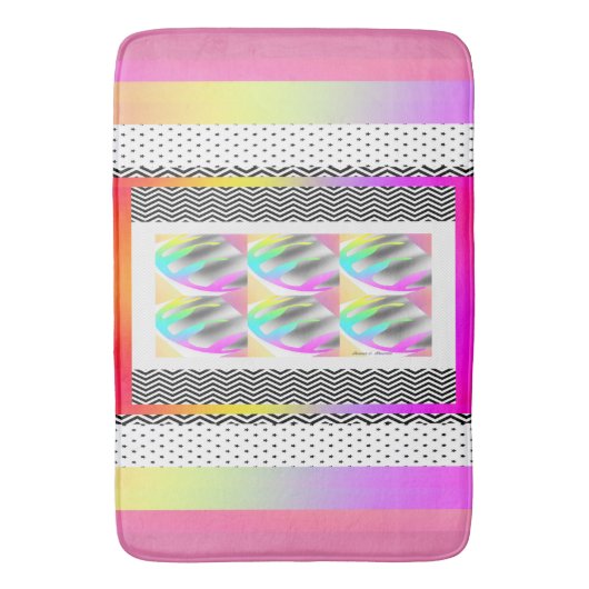 ABSTRACTE FEATHERS+CHEVRON-ontwerp Badmat (Voorkant Verticaal)