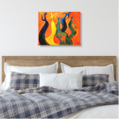 Abstracte feestdag canvas afdruk (Insitu (Slaapkamer))