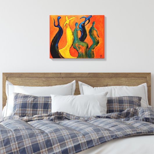 Abstracte feestdag canvas afdruk (Insitu (Slaapkamer))