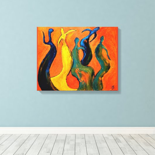 Abstracte feestdag canvas afdruk (Insitu (Houten vloer))