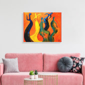 Abstracte feestdag canvas afdruk (Insitu (Woonkamer))