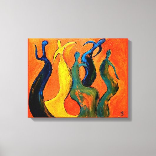 Abstracte feestdag canvas afdruk (Voorkant)